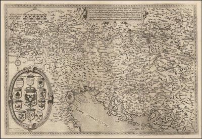 Kort over Donau fra 1593 af Cornelis de Jode af Cornelis de Jode