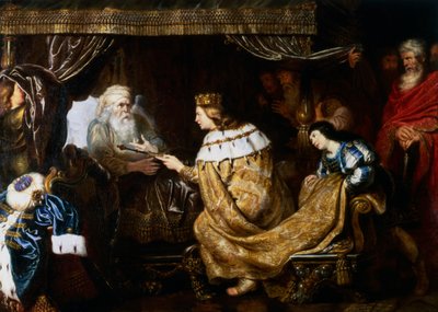 David præsenterer sceptret for Salomon, begyndelsen af det 17. århundrede af Cornelis de Vos
