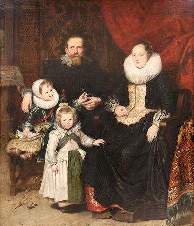 Hollandsk: Selvportræt af kunstneren og hans familie Selvportræt med familie af Cornelis de Vos
