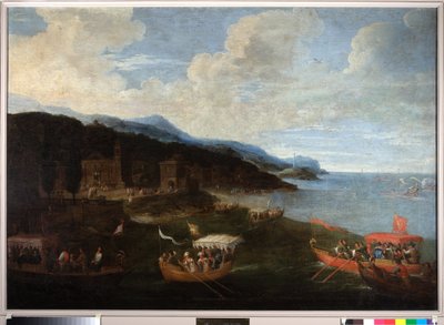 Patricierfamiliernes både i den vestlige del af Genova af Cornelis de Wael