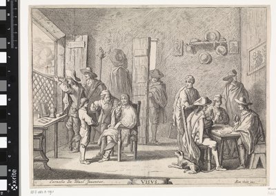 Syn Visvs (titel på objekt) Fem sanser (serietitel) af Cornelis de Wael