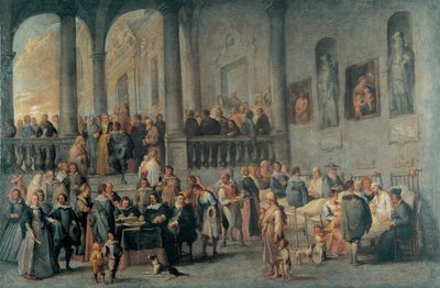 At besøge de syge af Wael, Cornelis, af (1592-1667). Olie på lærred, størrelse: 99x152, ca. 1640, Strada Nuovas museum, Genova af Cornelis de Wael