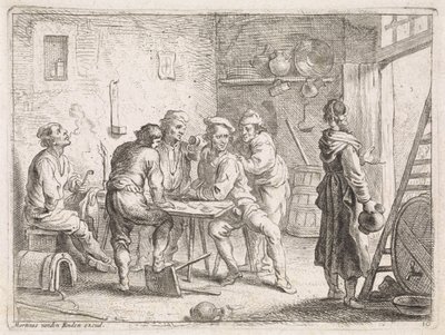 Kvinde forlader kro af Cornelis de Wael
