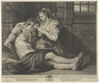 Cimon i Pero (Caritas Romana) af Cornelis van Caukercken