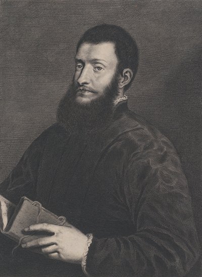 Portræt af Pietro Aretino, ca. 1655-1660. af Cornelis van Dalen II