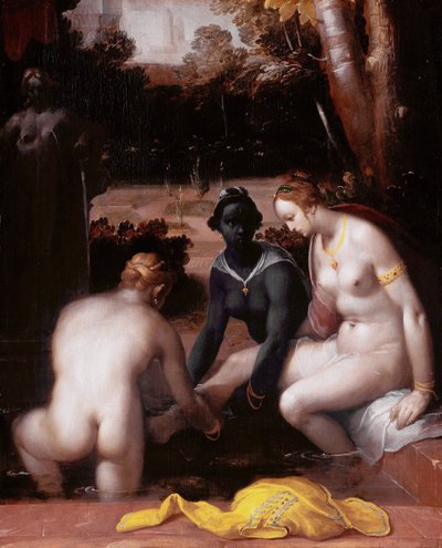 Bathsheba på sit toilet af Cornelis van Haarlem
