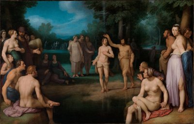 Tysk: Taufe Christi Kristi dåb af Cornelis van Haarlem
