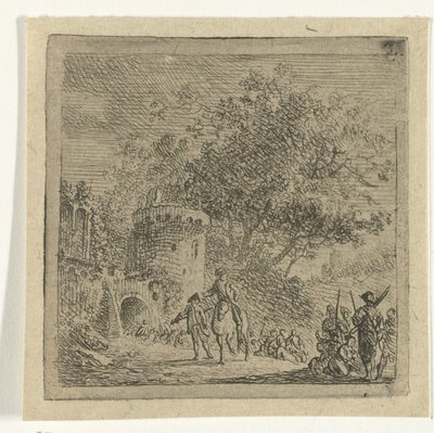 Soldater ved en port af Cornelis van Hardenbergh