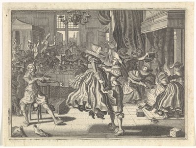 Danseselskab i en kro af Cornelis van Kittensteyn