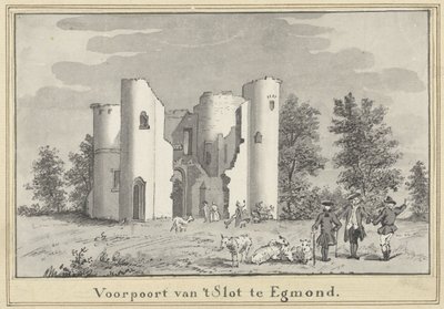 Ruinerne af slottet i Egmond af Cornelis van Noorde (attributed to)