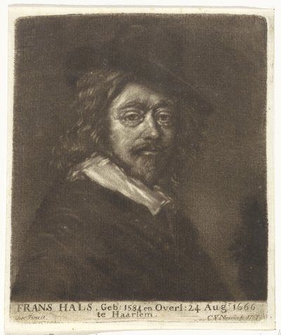 Portræt af Frans Hals med hat af Cornelis van Noorde (attributed to workshop of)