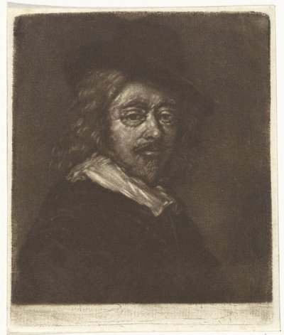Portræt af Frans Hals med hat af Cornelis van Noorde