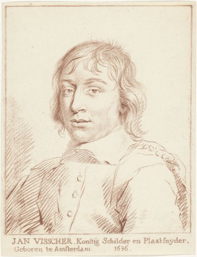 Portræt af Jan de Visscher af Cornelis van Noorde