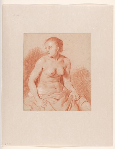 Siddende nøgen kvinde af Cornelis van Poelenburch