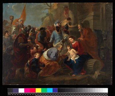 Kongernes tilbedelse, før 1667 (olie på kobber) af Cornelis van Poelenburgh