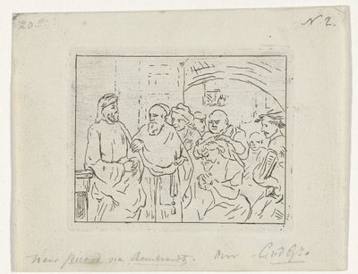 Kristus og kvinden taget i utroskab af Cornelis van der Griendt