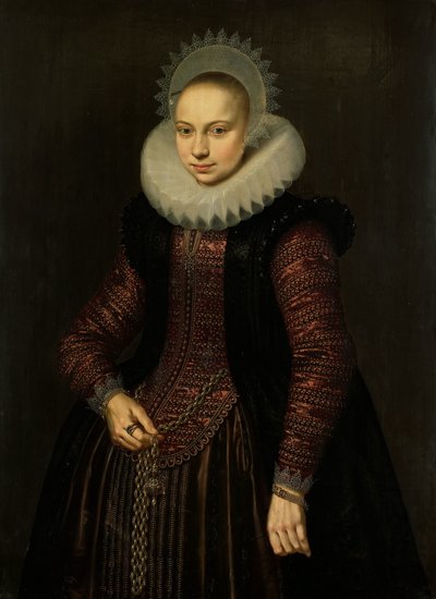 Portræt af Brechtje Overrijn van Schoterbosch af Cornelis van der Voort
