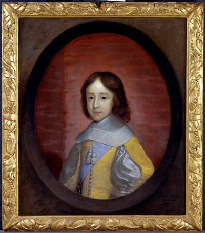 Portræt af Vilhelm III af Orange Nassau (1650-1702) (William III af England), barn (William III, Prins af Orange, som barn) - Maleri af Cornelis Janssens van Ceulen (1593-1661), olie på træ af Cornelius Janssen van Ceulen