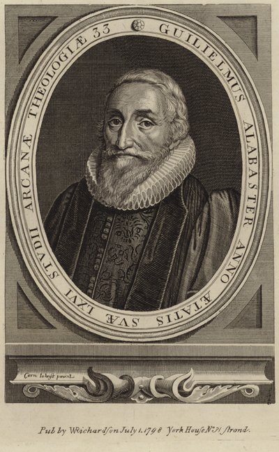 Portræt af William Alabaster af Cornelius Janssen van Ceulen