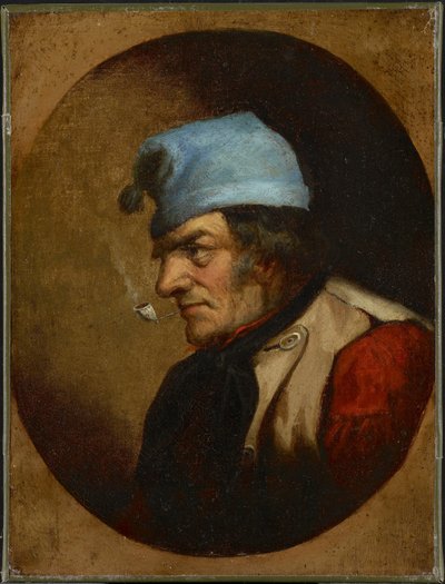 Beboer med Blue Tuque and Pipe, ca. 1855 (olie på lærred) af Cornelius Krieghoff
