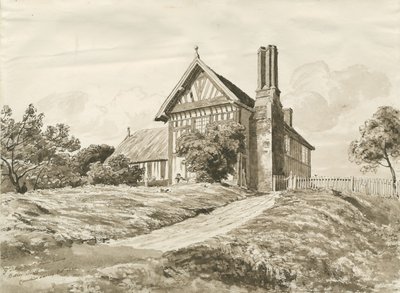 Betley - Farmhouse: pen og sepia tegning, okt 1820 (tegning) af Cornelius Varley