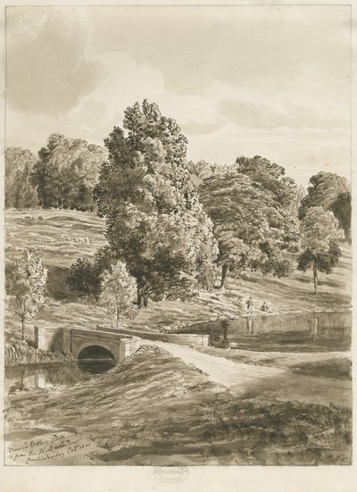 Betley Park: sepia vask tegning, okt 1820 (tegning) af Cornelius Varley