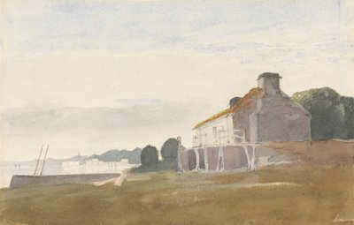 Sommerhus ved en bugt af Cornelius Varley