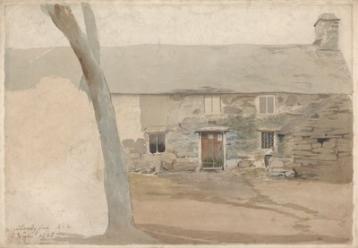 Hytter ved Llanllyfni, North Wales af Cornelius Varley