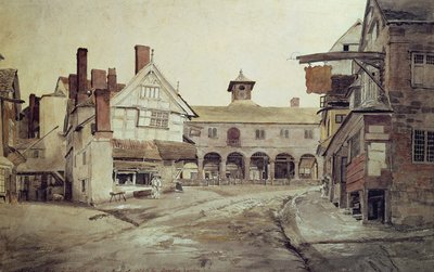 Market Place, Hereford, 1803 af Cornelius Varley