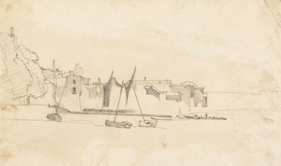 Små både i havnen af Cornelius Varley