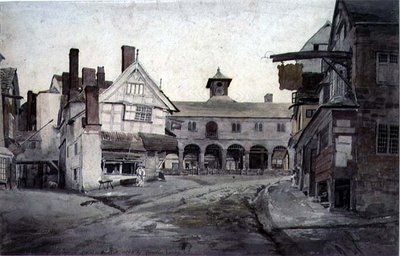 The Market Place, Ross, Herefordshire af Cornelius Varley