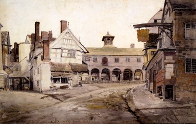 The Market Place, Ross, Hertfordshire, 1803 af Cornelius Varley