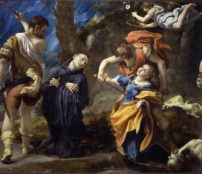 De helliges martyrium Placidus, Flavia Domitilla, Eutychius og Victorinus, 1525 af Correggio