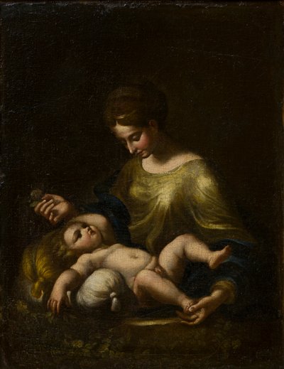 Madonnaen og barnet, ca. 1509-34 (olie på lærred) af Correggio