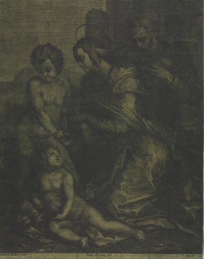 Den hellige familie med Sankt Johannes af Cosimo Mogalli