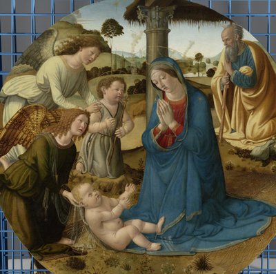 Tilbedelsen af ​​Kristusbarnet Barnets tilbedelse af Cosimo Rosselli
