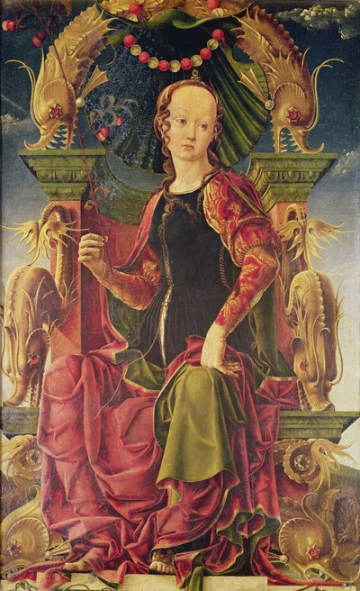 A Muse, ca. 1455-60 (olie med ægtempera) af Cosimo Tura