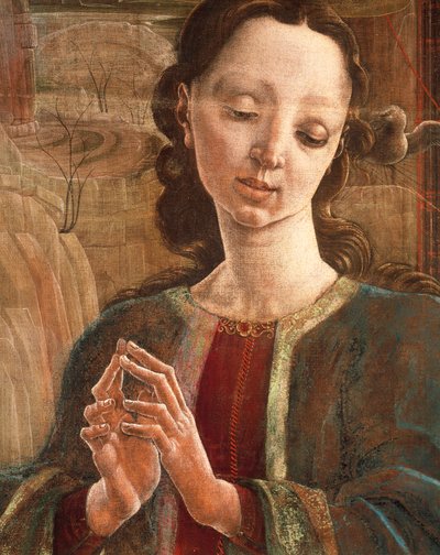 Bebudelse, orgel-skodder træ i katedralen i Ferrara af Cosimo Tura