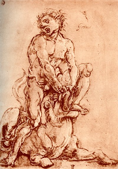 Hercules dræber løven, 1913 af Cosimo Tura