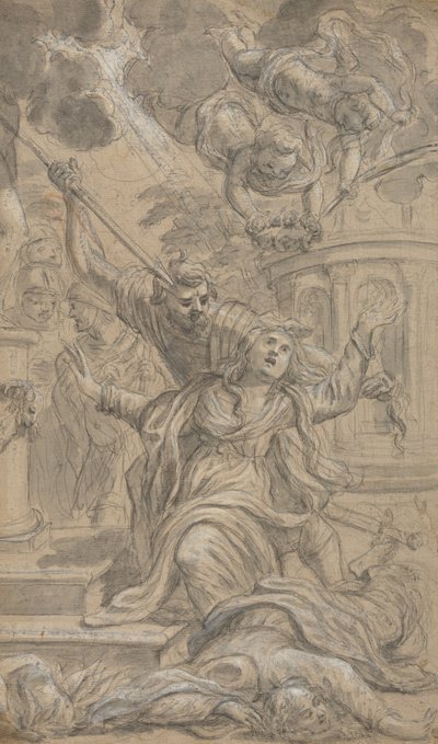 To kvindelige helliges martyrium, 1625-1704. af Cosimo Ulivelli