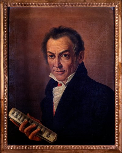 Portræt af Nicola Antonio Zingarelli, italiensk komponist og organist. c. 1800 (maleri) af Costanzo Angelini