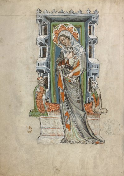 Sankt Hedwig af Schlesien med hertug Ludwig af Legnica og Brieg og hertuginde Agnés, 1353 af Court workshop of Duke Ludwig I