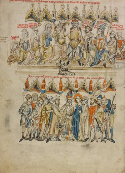 Familien til Berthold VI; Ægteskabet mellem Hedwig og Heinrich af Court workshop of Duke Ludwig I of Liegnitz and Brieg