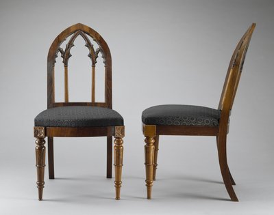 Et par sidestole, ca. 1844 (palisander; ask) af Crawford Riddell