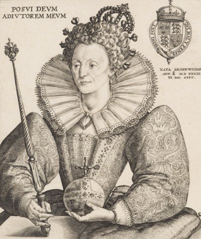 Dronning Elizabeth I, 1592. af Crispijn de Passe I