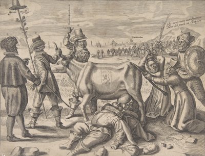 Kamp om den flamske mælkeko, 1646. af Crispijn de Passe I