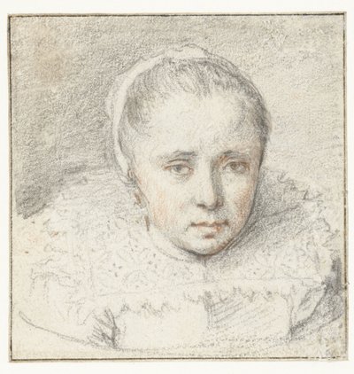 Portræt af en ung kvinde af Crispijn van de Passe (I) (attributed to)