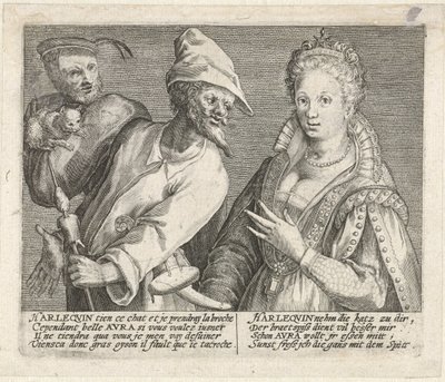 Vinden forsøger at få Harlekin til at slide dig ned Jeg tegnede nogle sjove ikoner for den italienske vane (serietitel) af Crispijn van de Passe (I)