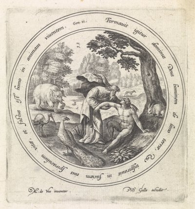 Adams skabelse Historien om Adam og Eva (serietitel) af Crispijn van de Passe (I)