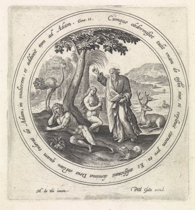 Evas skabelse Historien om Adam og Eva (serietitel) af Crispijn van de Passe (I)